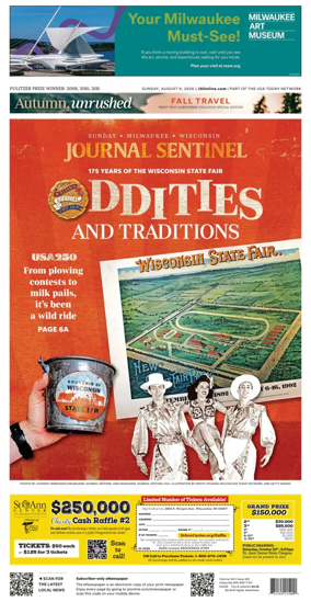 Cover of Milwaukee Journal Sentinel
