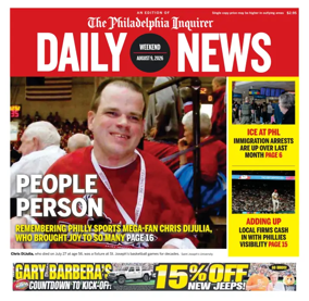 Cover of Philadelphia Daily News