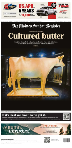 Cover of The Des Moines Register