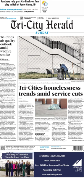 Cover of Tri-City Herald (Sunday)
