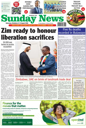 Cover of Sunday News (Zimbabwe)