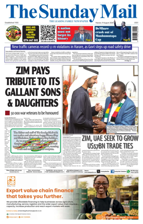 Cover of The Sunday Mail (Zimbabwe)