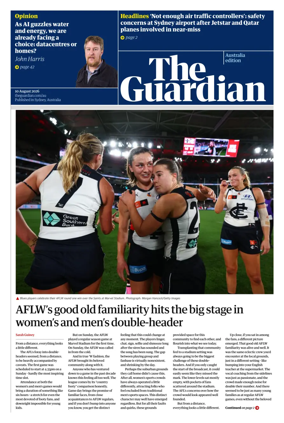 Cover of The Guardian Australia