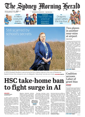 Cover of The Sydney Morning Herald