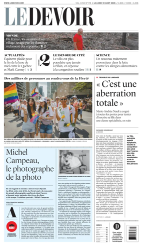 Cover of Le Devoir