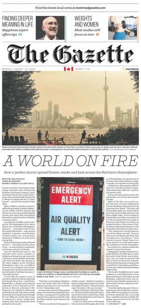 Cover of Montreal Gazette