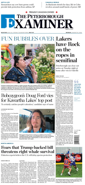 Cover of The Peterborough Examiner