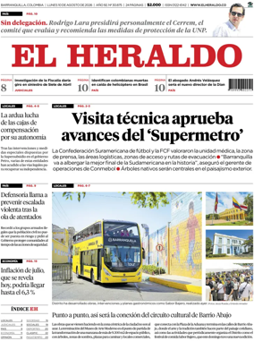 Cover of El Heraldo (Colombia)