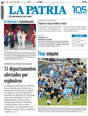 Cover of La Patria (Colombia)