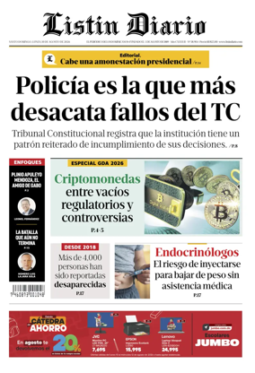 Cover of Listin Diario