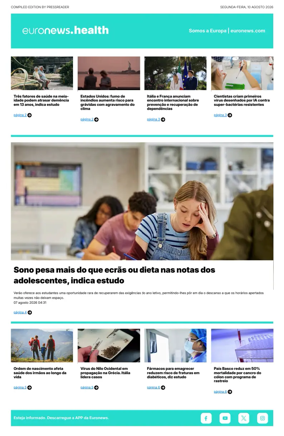 Cover of Euronews Health (Portuguese)