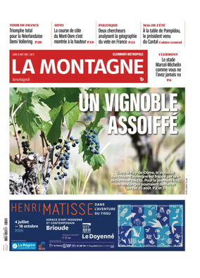 Cover of La Montagne (Clermont-Metropole)