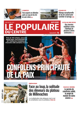 Cover of Le Populaire du Centre (Haute-Vienne)
