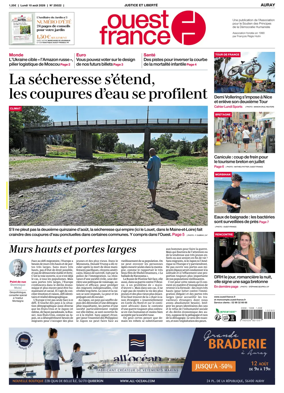 Cover of Ouest France (Auray)