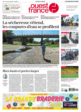 Cover of Ouest France (Les Sables-d'Olonne)