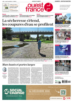 Cover of Ouest-France (Quimper Centre-Finistere)