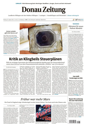 Cover of Donau Zeitung