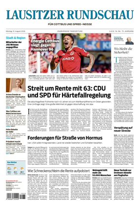 Cover of Lausitzer Rundschau