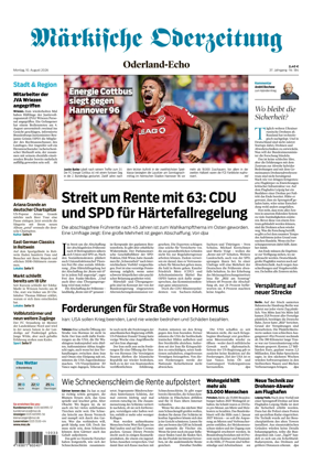 Cover of Markische Oderzeitung Oderland-Echo