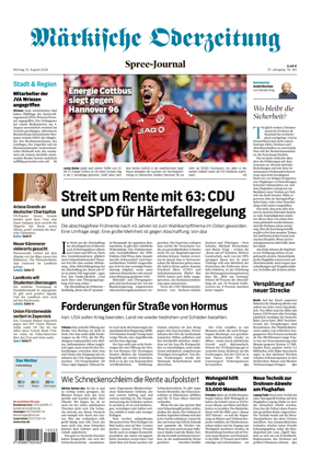 Cover of Markische Oderzeitung Spree-Journal
