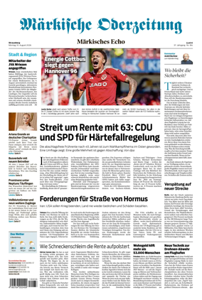 Cover of Markische Oderzeitung Strausberg