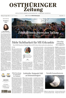 Cover of Ostthuringer Zeitung (Landkreis Saalfeld-Rudolstadt)