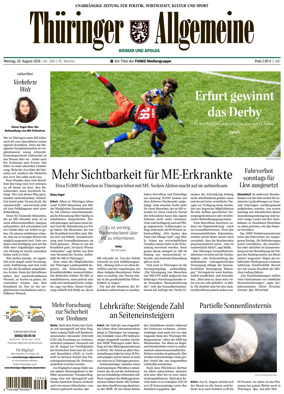 Cover of Thuringer Allgemeine (Weimar)