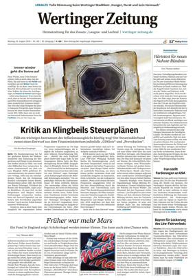Cover of Wertinger Zeitung