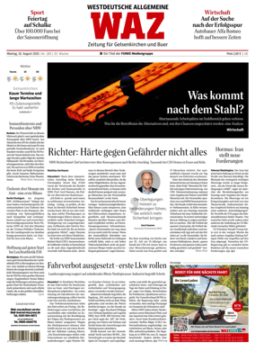 Cover of Westdeutsche Allgemeine Zeitung (Gelsenkirchen)