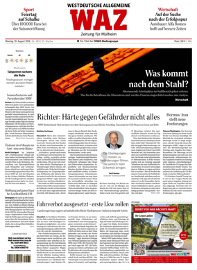 Cover of Westdeutsche Allgemeine Zeitung (Mulheim an der Ruhr)