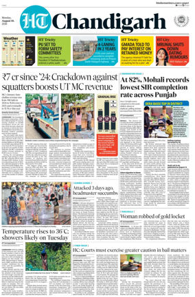 Cover of Hindustan Times (Chandigarh) - Live