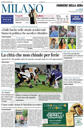 Cover of Corriere della Sera (Milano)