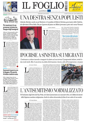Cover of Il Foglio Quotidiano