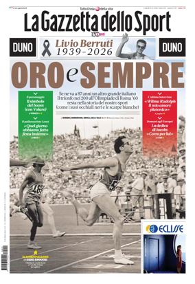 Cover of La Gazzetta dello Sport - Roma