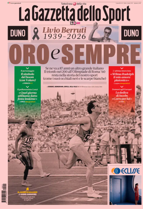 Cover of La Gazzetta dello Sport
