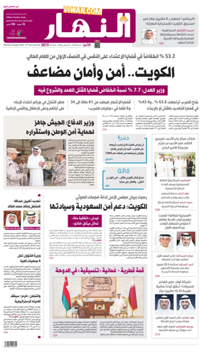 Cover of Annahar Newspaper