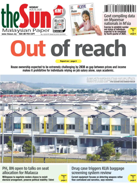 Cover of The Sun (Malaysia)