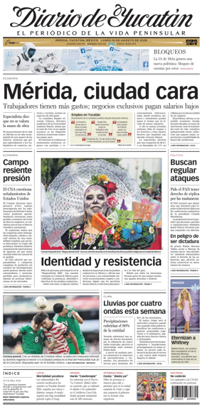 Cover of Diario de Yucatan