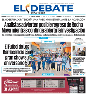 Cover of El Debate de Culiacan