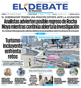 Cover of El Debate de Mazatlan