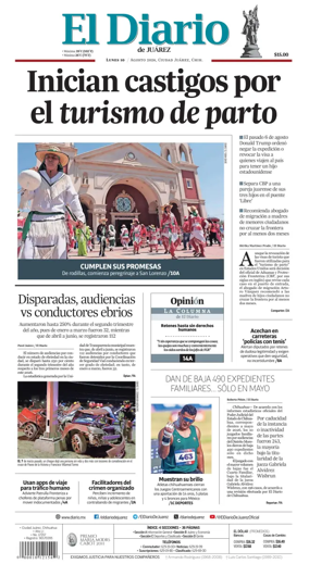 Cover of El Diario de Juarez