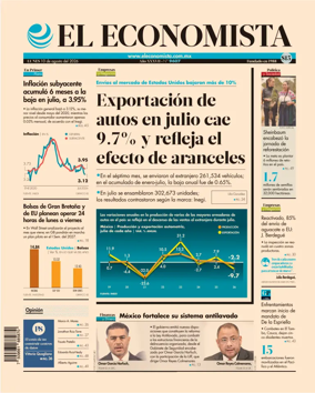 Cover of El Economista (Mexico)