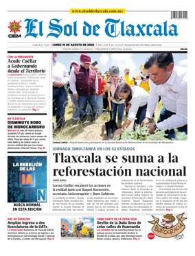 Cover of El Sol de Tlaxcala