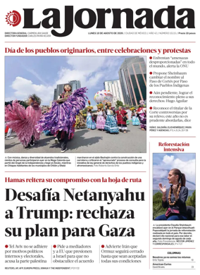 Cover of La Jornada