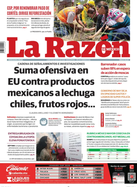 Cover of La Razon de Mexico