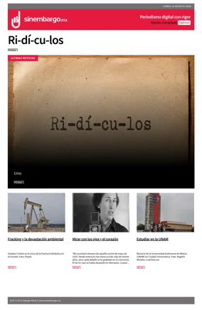 Cover of Sin Embargo Opinion