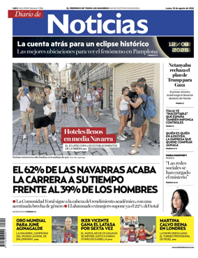 Cover of Diario de Noticias (Spain)
