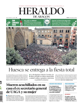 Cover of Heraldo de Aragon