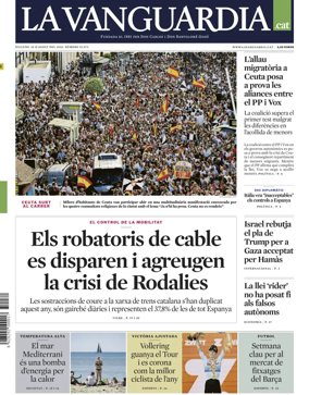 Cover of La Vanguardia (Catalonia - 1st edition)