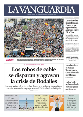 Cover of La Vanguardia